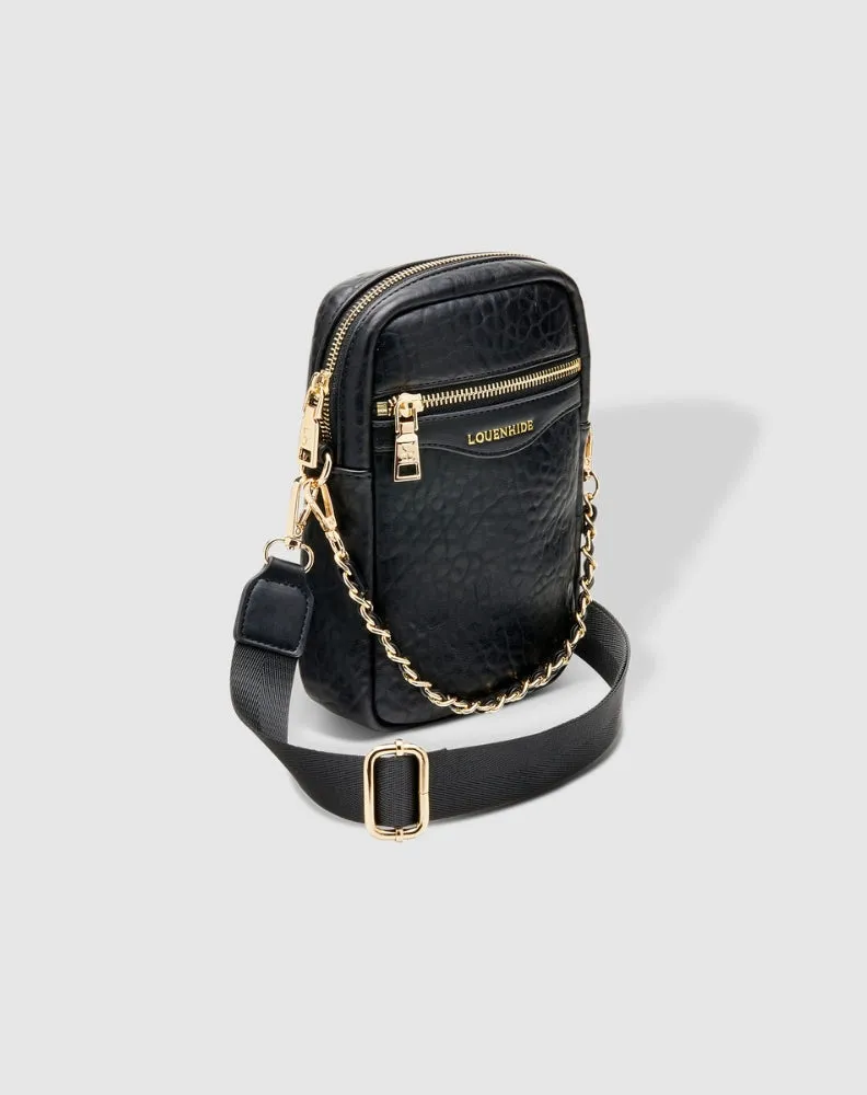 Frankie Phone Crossbody Bag - Black