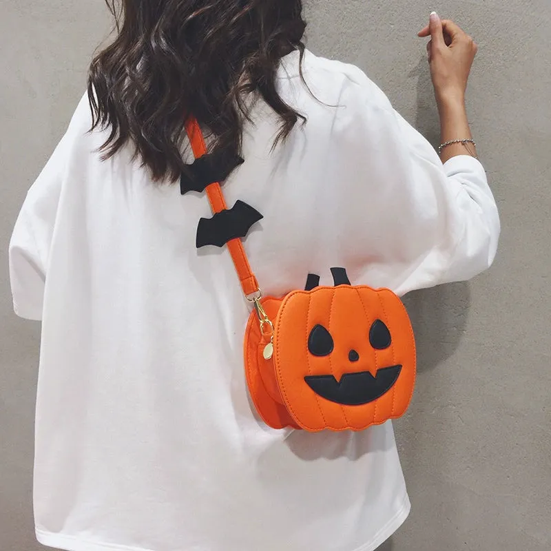 Girls Halloween Pumpkin style Shoulder Bag Pouch Tide