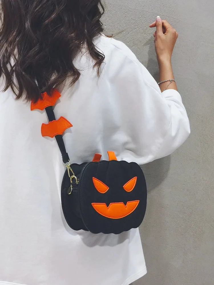 Girls Halloween Pumpkin style Shoulder Bag Pouch Tide