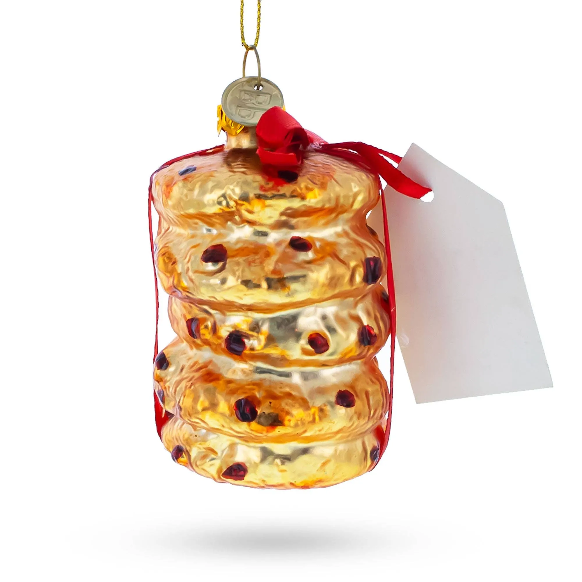 Glistening Cookies for Santa Glass Christmas Ornament