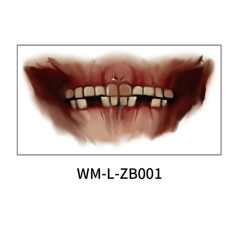 Halloween Mouth Tattoo Stickers