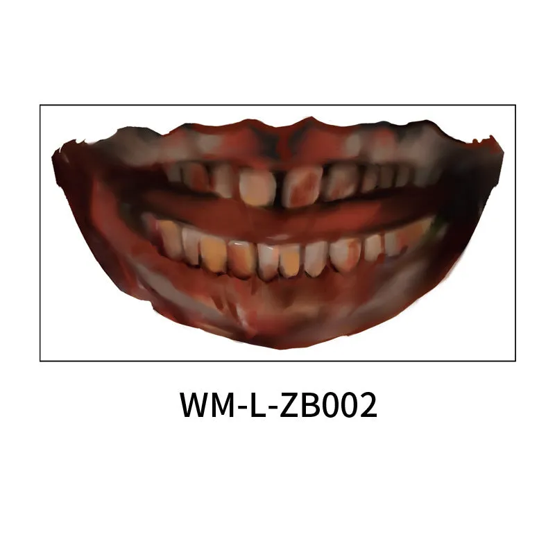 Halloween Mouth Tattoo Stickers