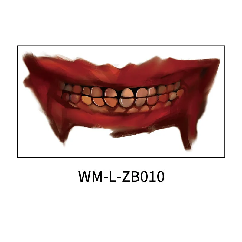 Halloween Mouth Tattoo Stickers