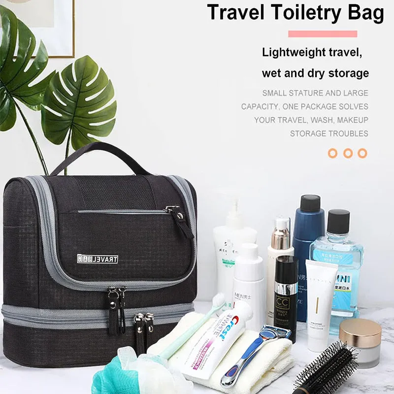 Hanging Toiletry Bag Travel Organizer Bag For Shampoo Makeup Cosmetics