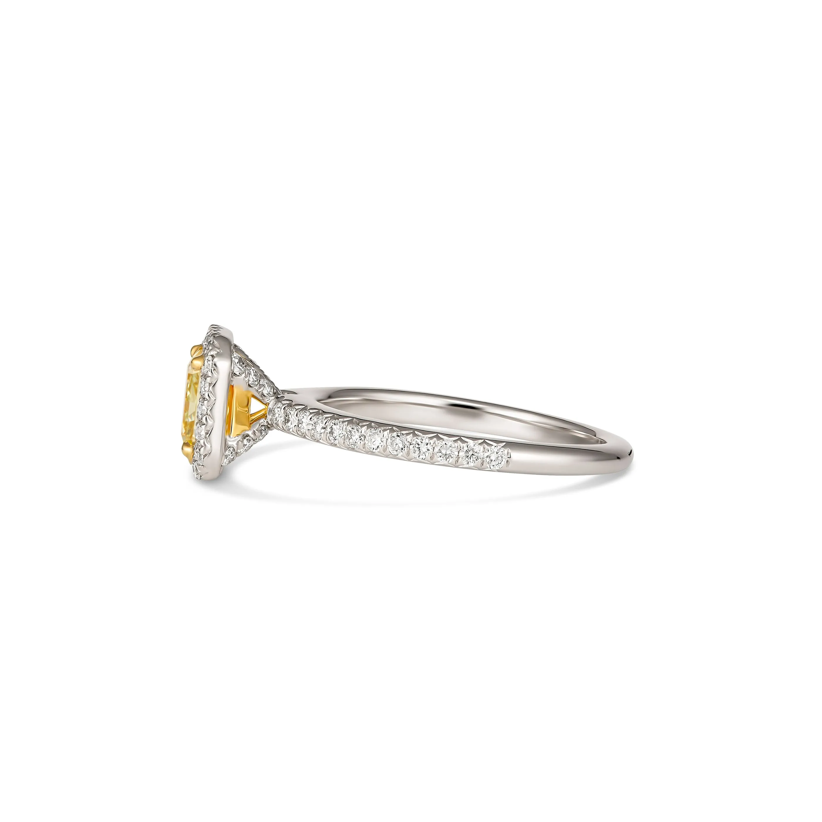 Hello Yellow® Radiant Cut Fancy Yellow Diamond Ring | Platinum