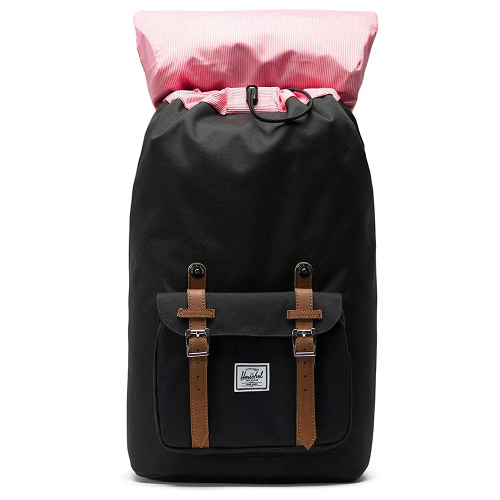 Herschel Unisex Black/Tan Classic 25L Little America Laptop Backpack - 10014-00001-OS