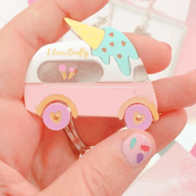 Ice Cream Van Brooch