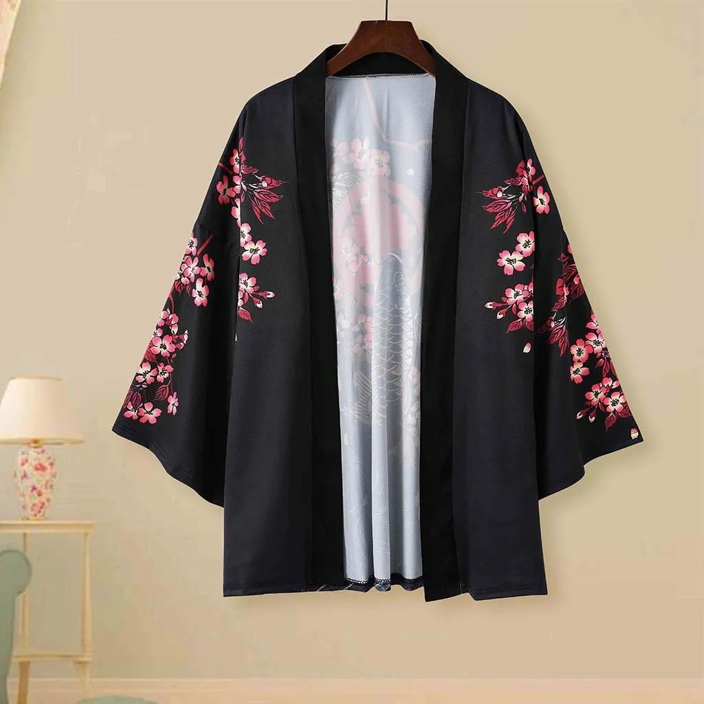 Japanese Magnificent Koi Kanagawa Waves Unisex Kimono