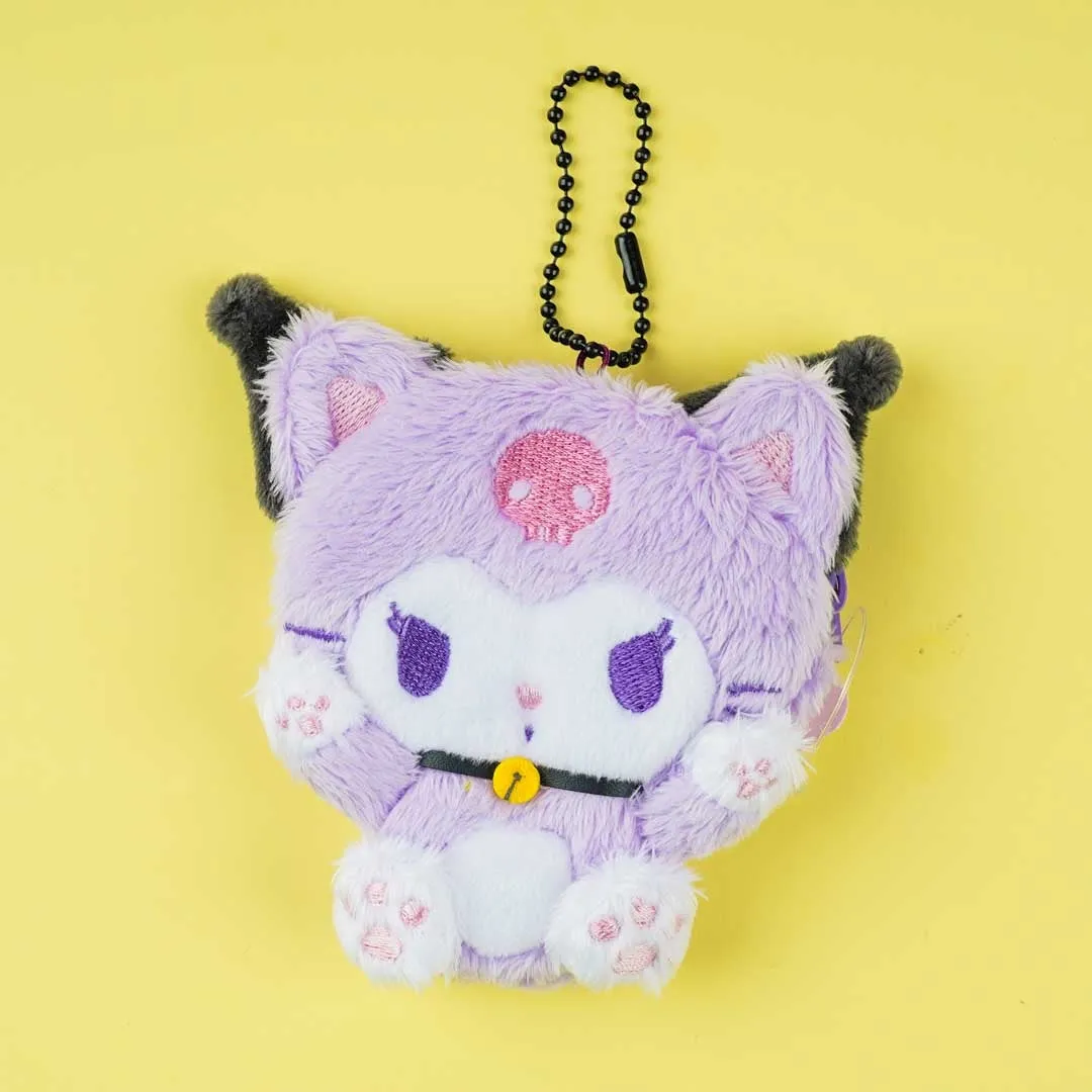 Kuromi Happy Cat Plushie Coin Purse & Bag Charm