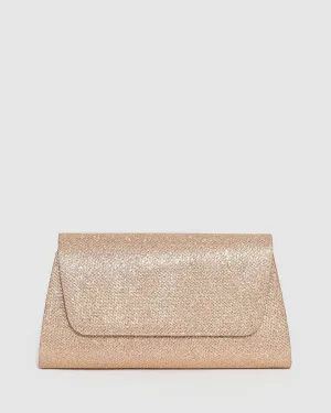 Leaha Evening Rose Gold Clutch Bag