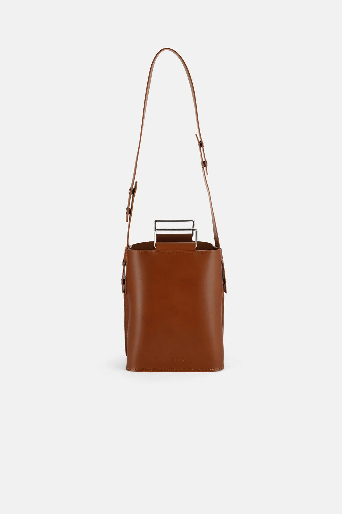 Leather bucket bag