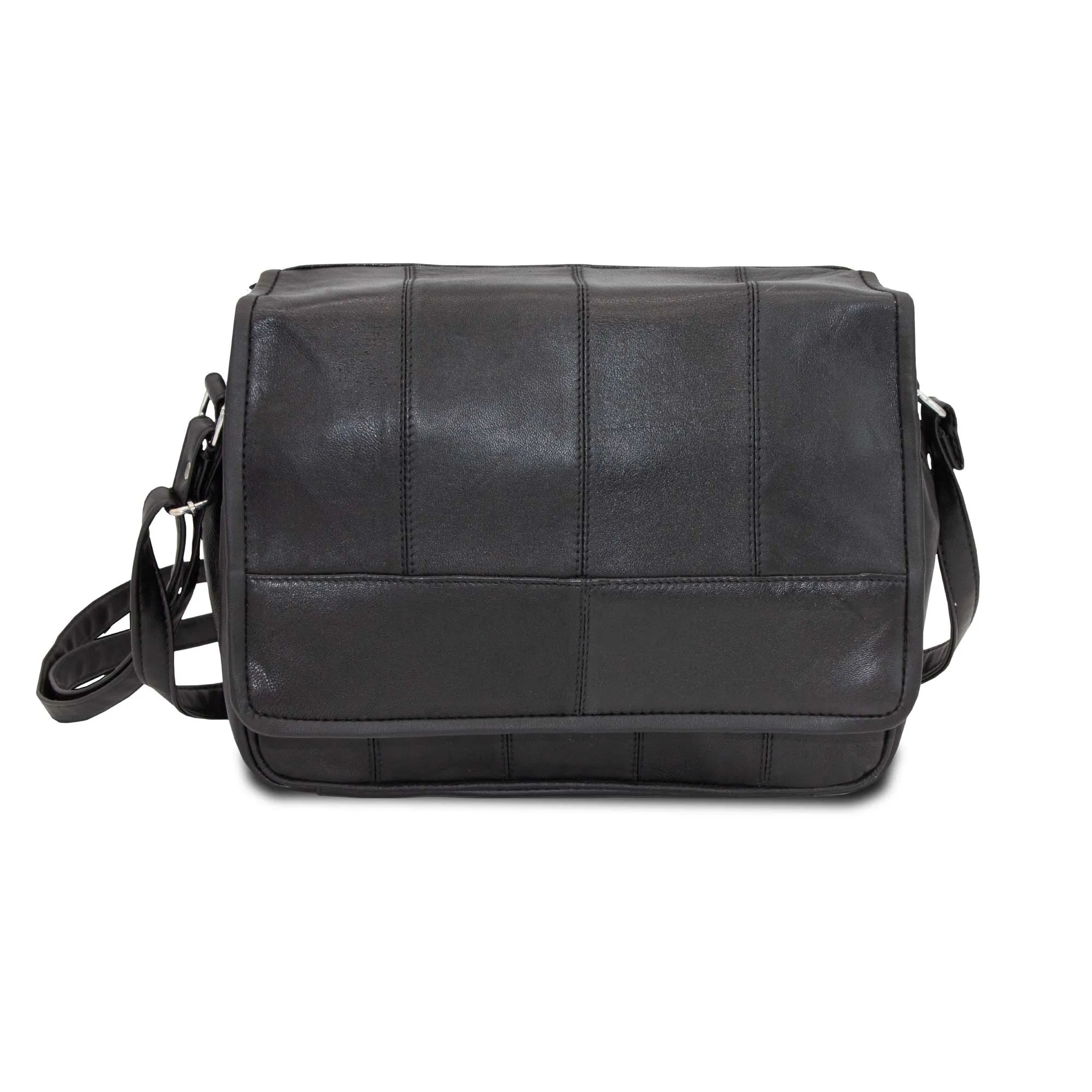 Leather Organiser Bag - Black