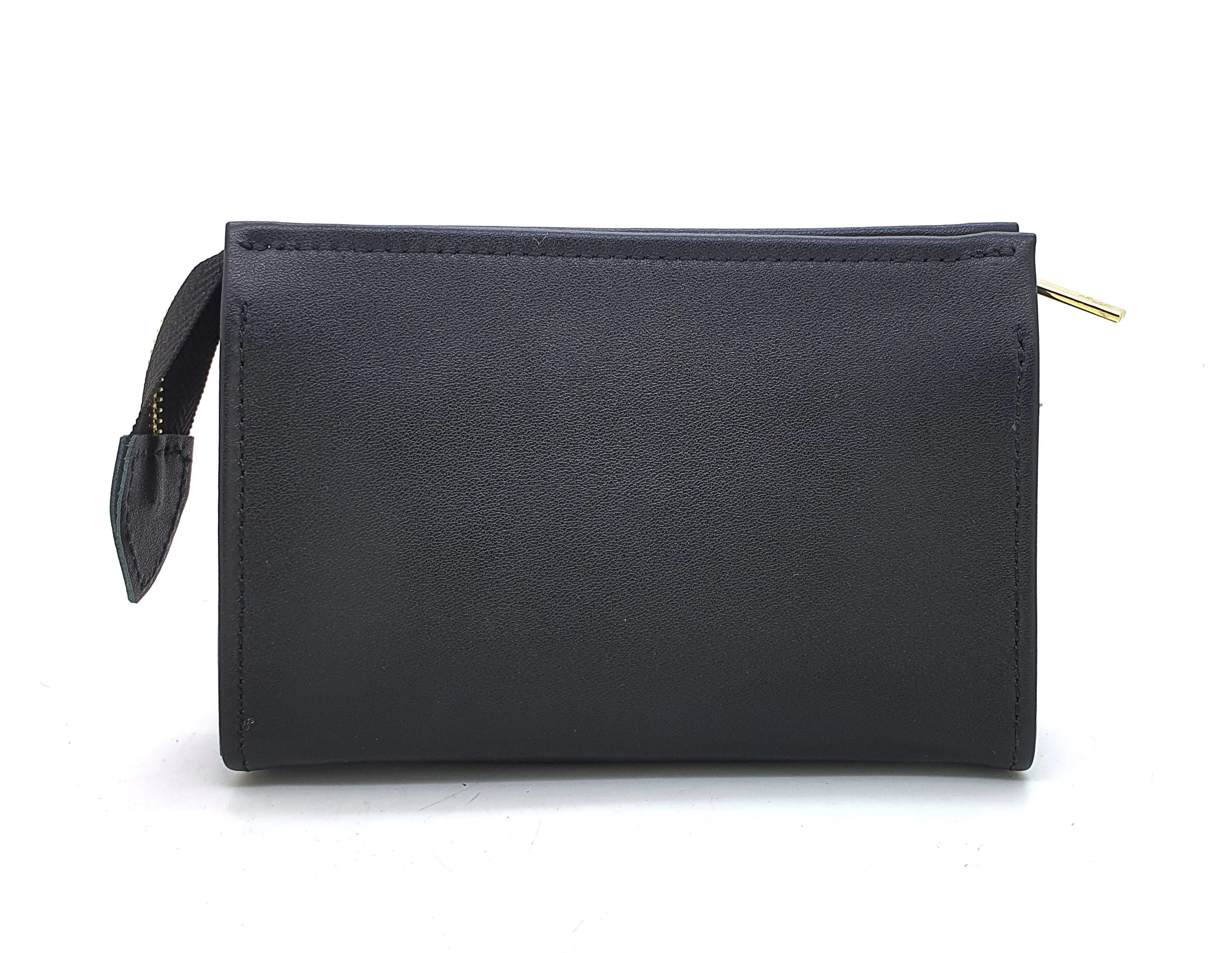 Leather Toiletry Pouch 15 - Black