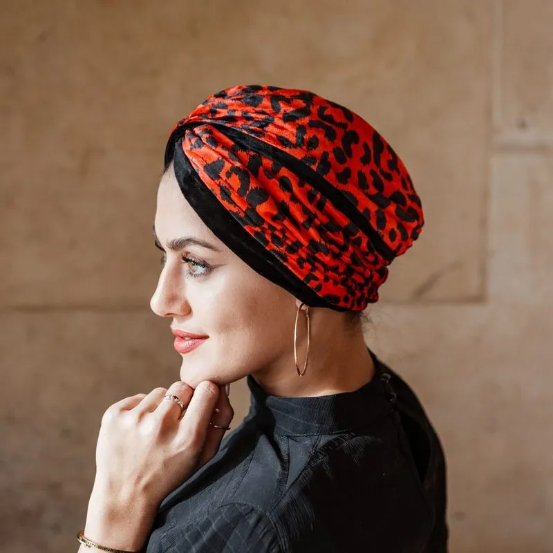 Leopard Velvet Turban