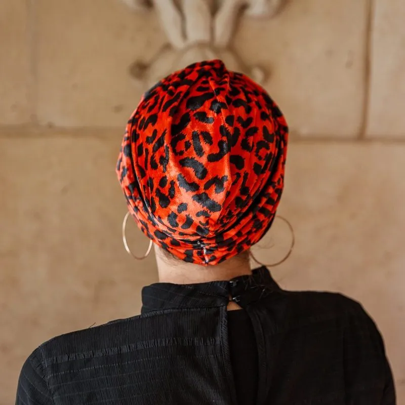 Leopard Velvet Turban