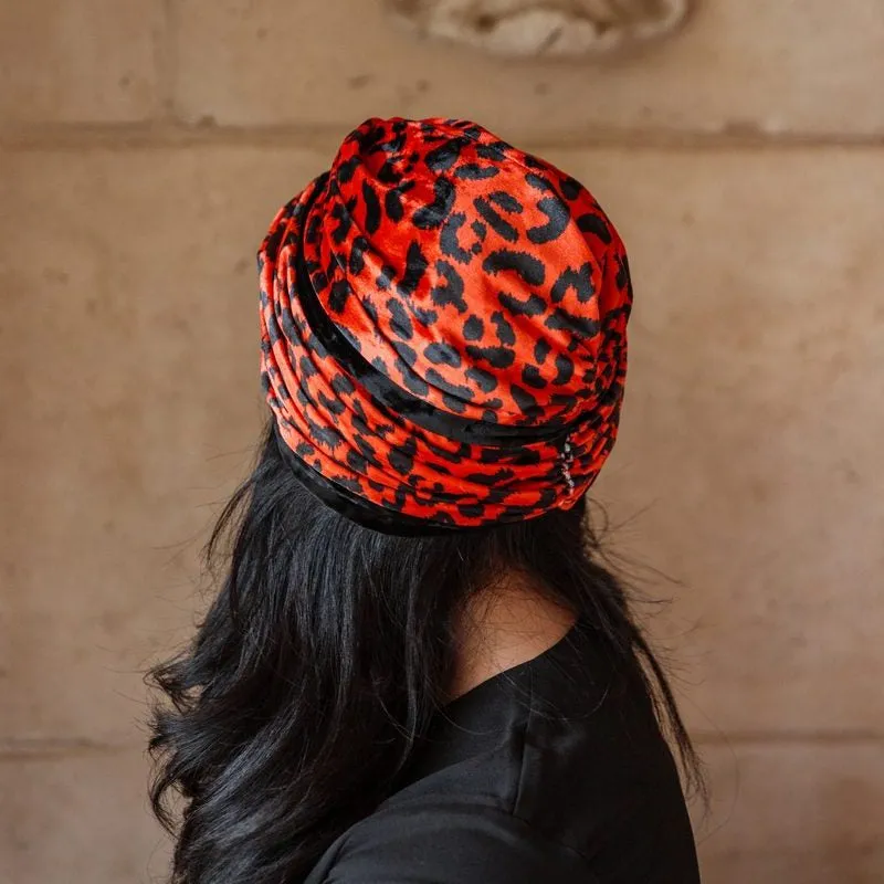 Leopard Velvet Turban