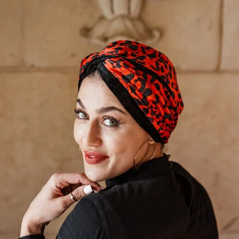 Leopard Velvet Turban