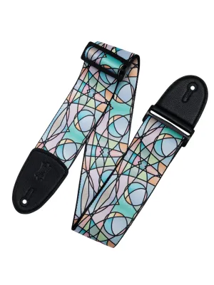 Levy's MP3SG-007 3" Wide Stained Glass Guitar Strap, Pastel