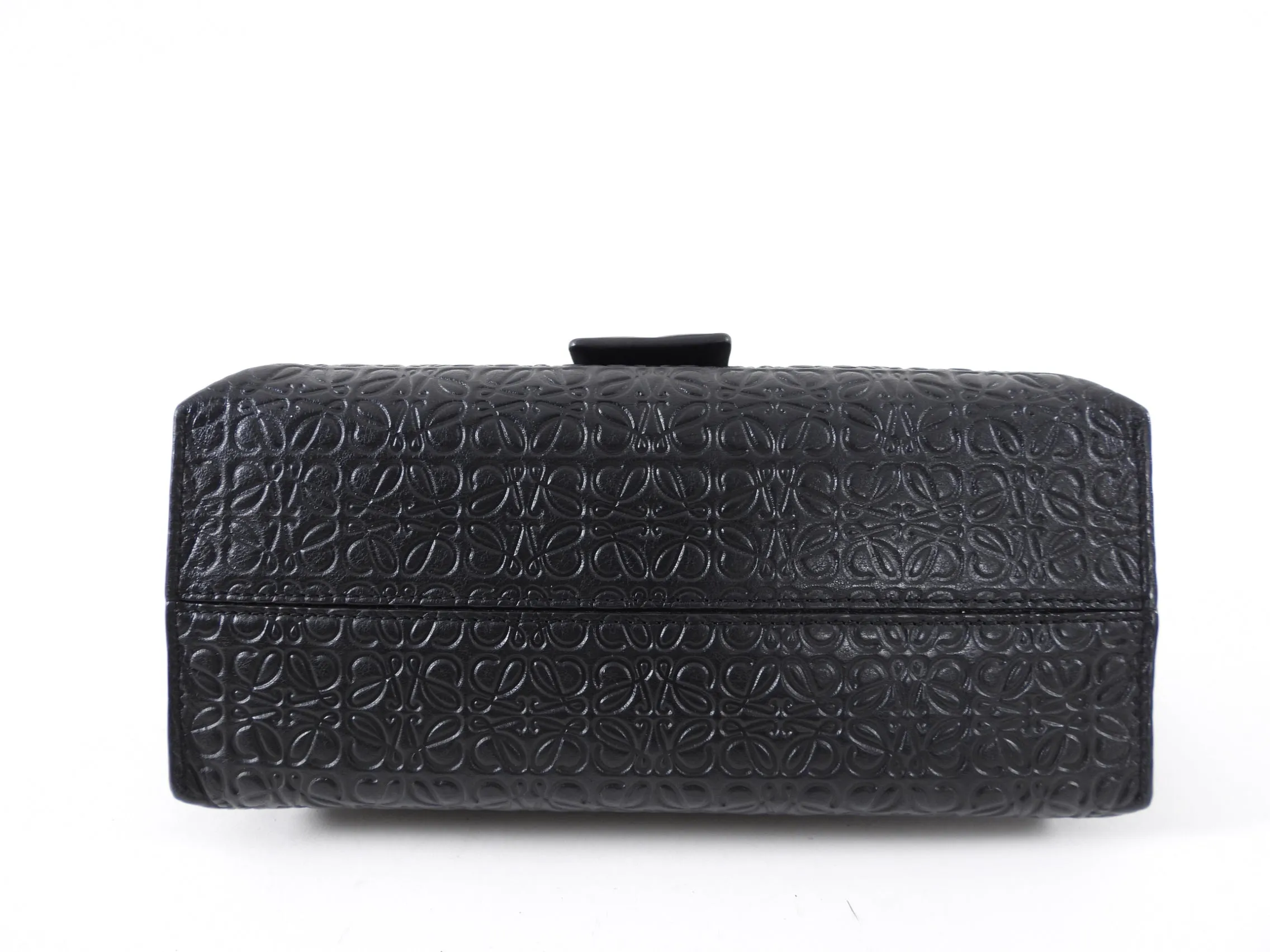 Loewe Black Embossed Anagram Avenue Chain Bag