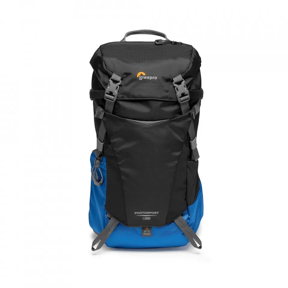 Lowepro PhotoSport BP 15L AW III Lightweight Weather-Resistant Photo Backpack with Removable GearUp Camera Insert for Hiking and Travel (Gray/Blue)