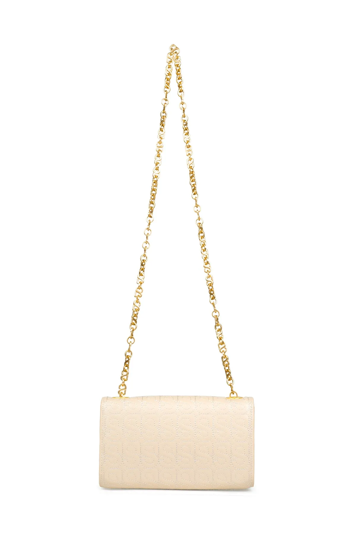 Luna Leather Wallet on Chain - Nude