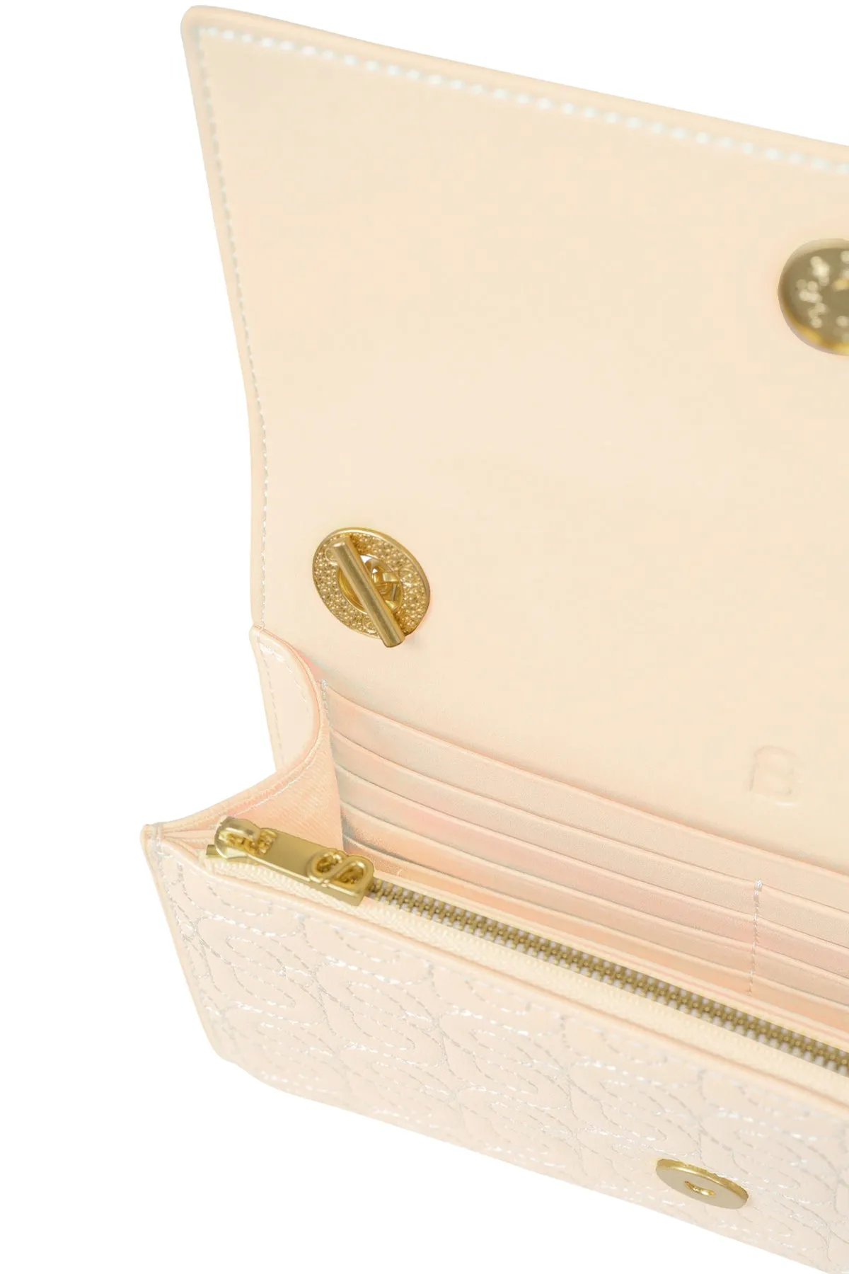 Luna Leather Wallet on Chain - Nude