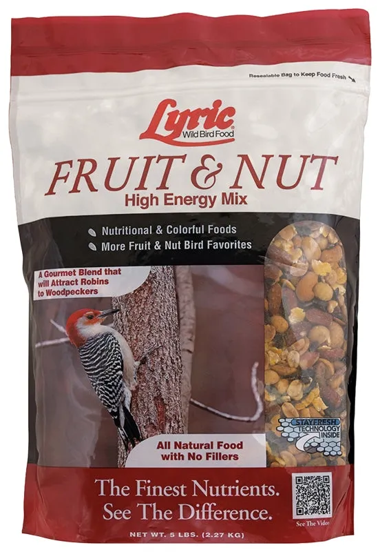 Lyric 2647343 Wild Bird Mix, Fruit, Nut Flavor, 5 lb Bag :BAG: QUANTITY: 1