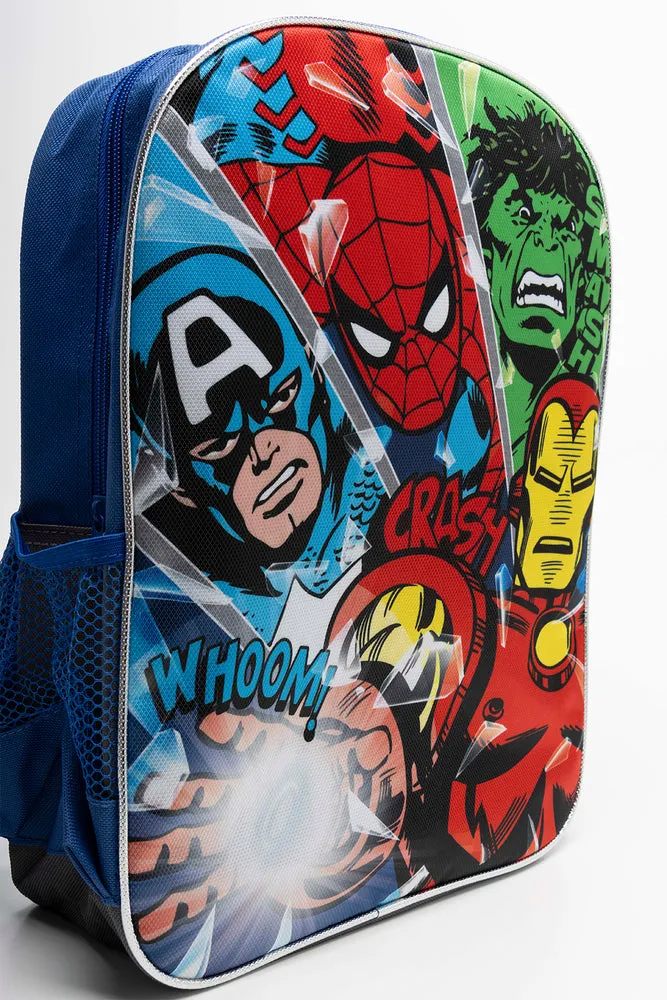 Marvel Flashing Light Backpack Navy