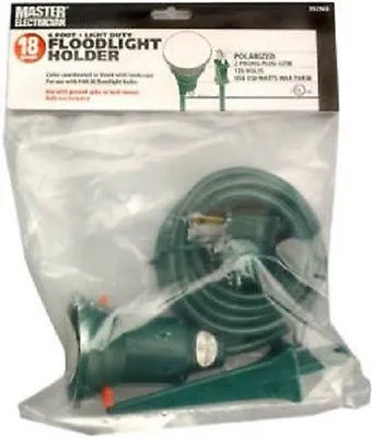 Master Electrician 05706ME 18/2 Green Outdoor Floodlight Spotlight Holder - Quantity of 3