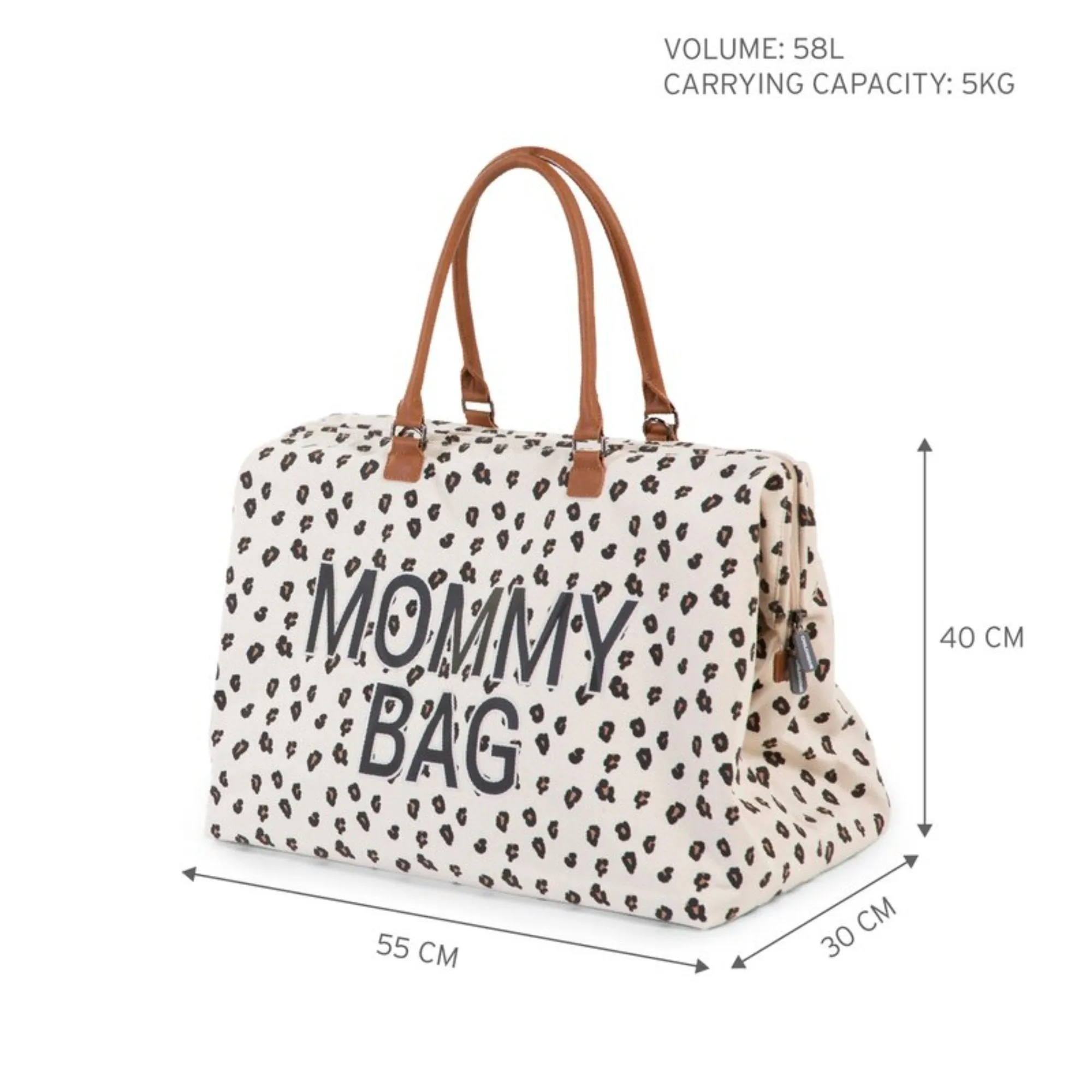 Mommy  Big Tote Bag with changing mat - LEOPARD