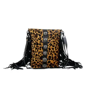 Myra Bags Cool Pool HairOn Bag & Fringe Leopard Print Bag