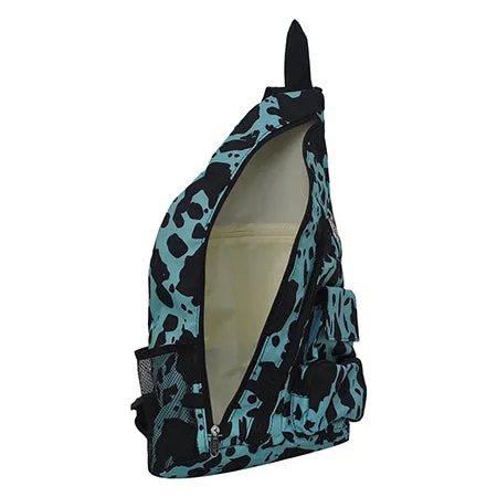 Neon Cow Turquoise NGIL Sling Backpack