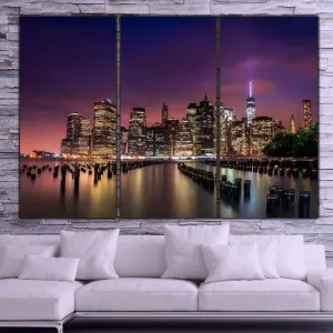 NYC Sunset Canvas Wall Art