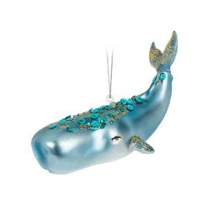 Ornament - Whale with Glitter