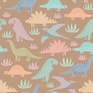 Pastel Dinosaurs - Brun