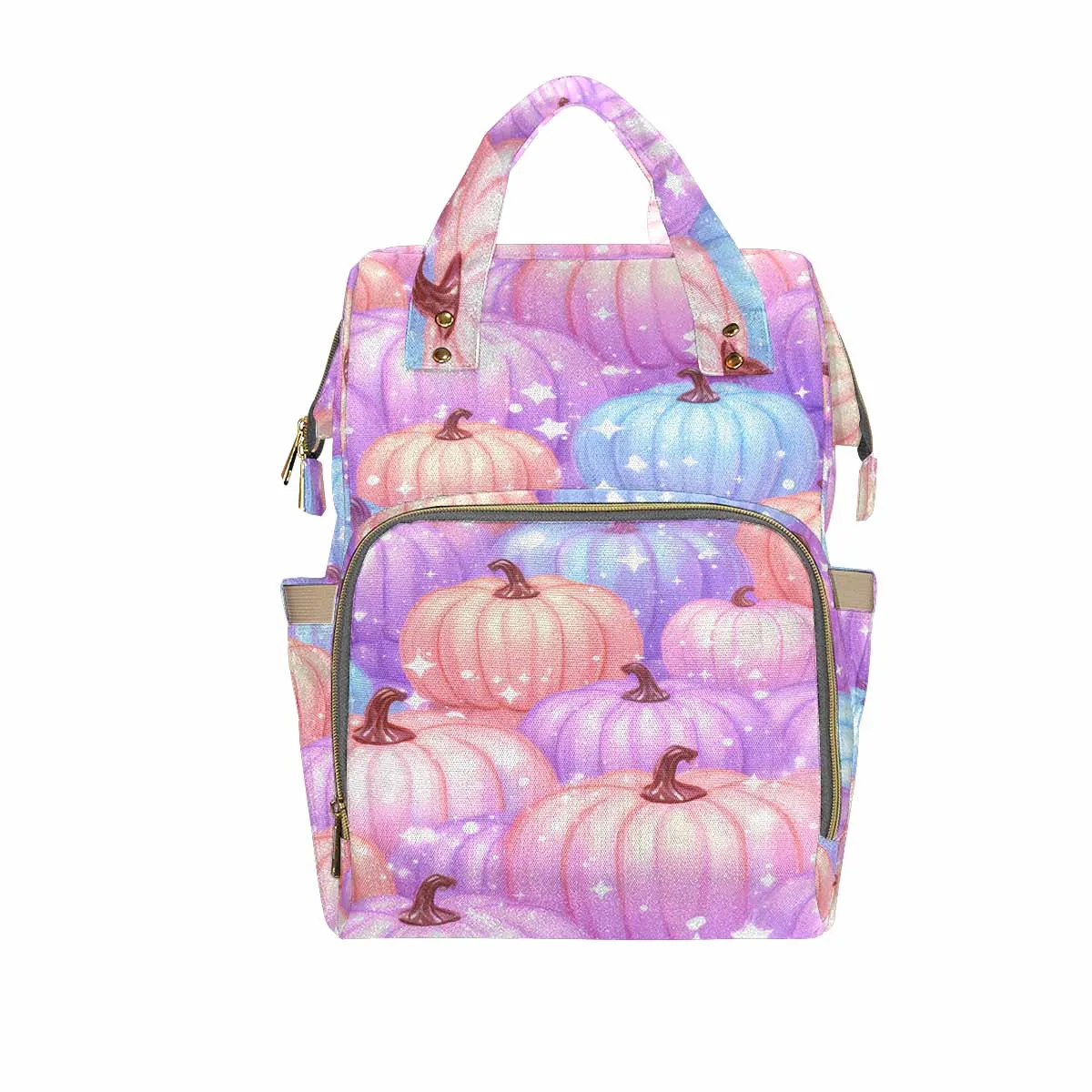 Pastel Pumpkin Diaper Bag Backpack