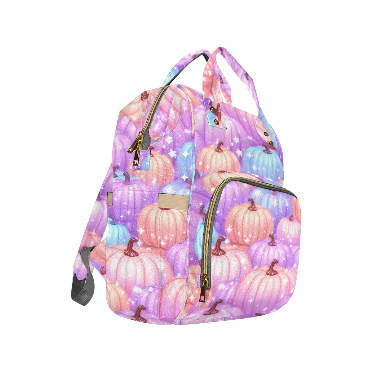 Pastel Pumpkin Diaper Bag Backpack