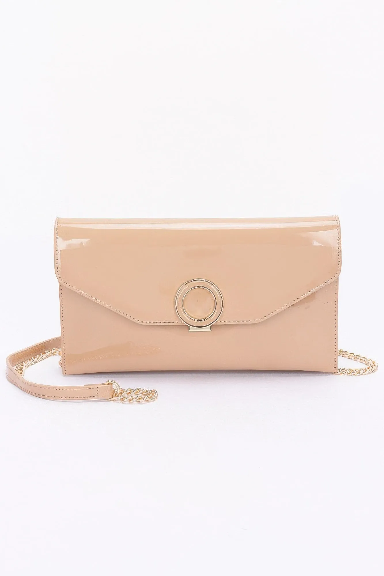 Patent Leather Flap Crossbody Bag