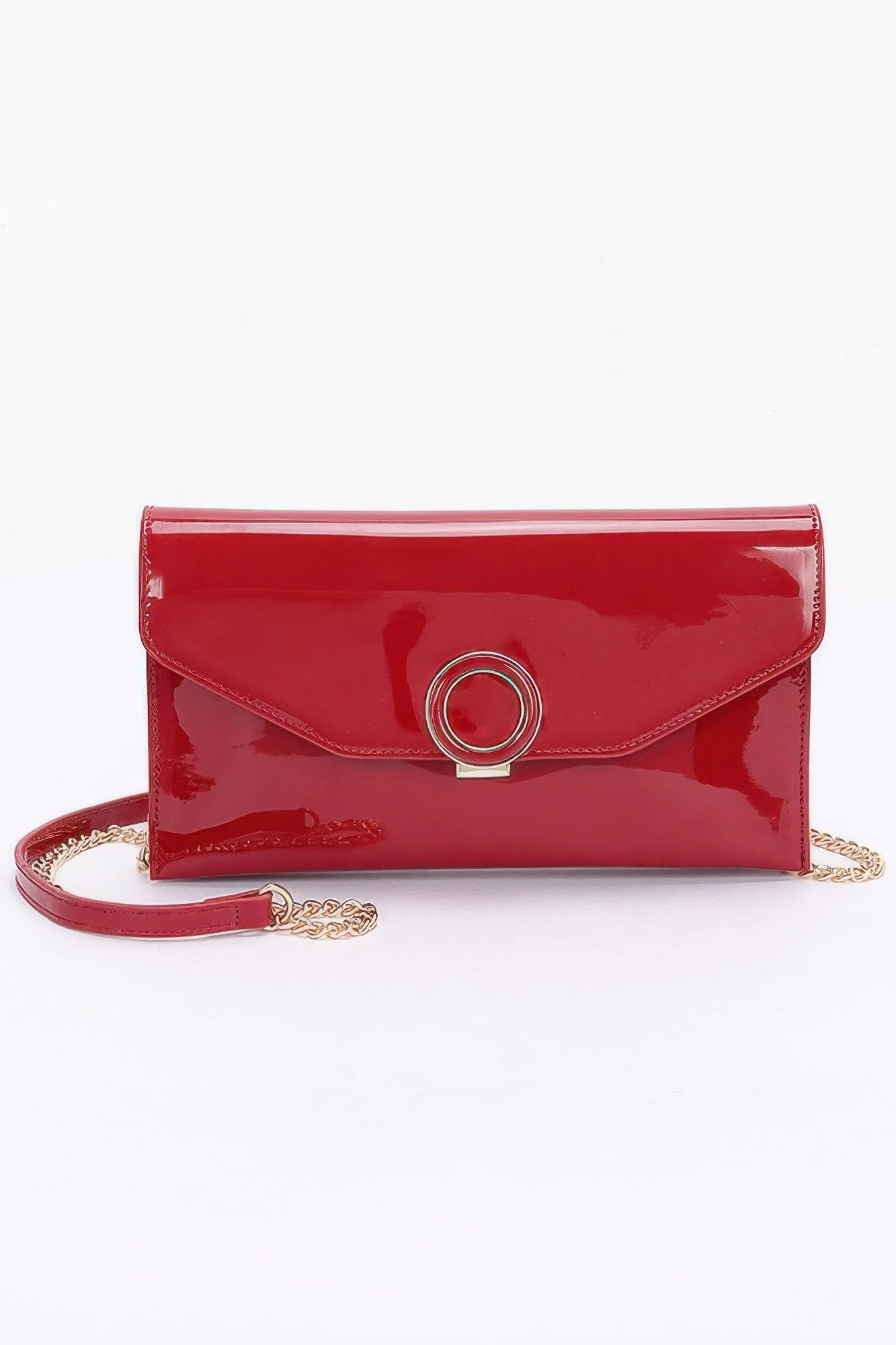 Patent Leather Flap Crossbody Bag