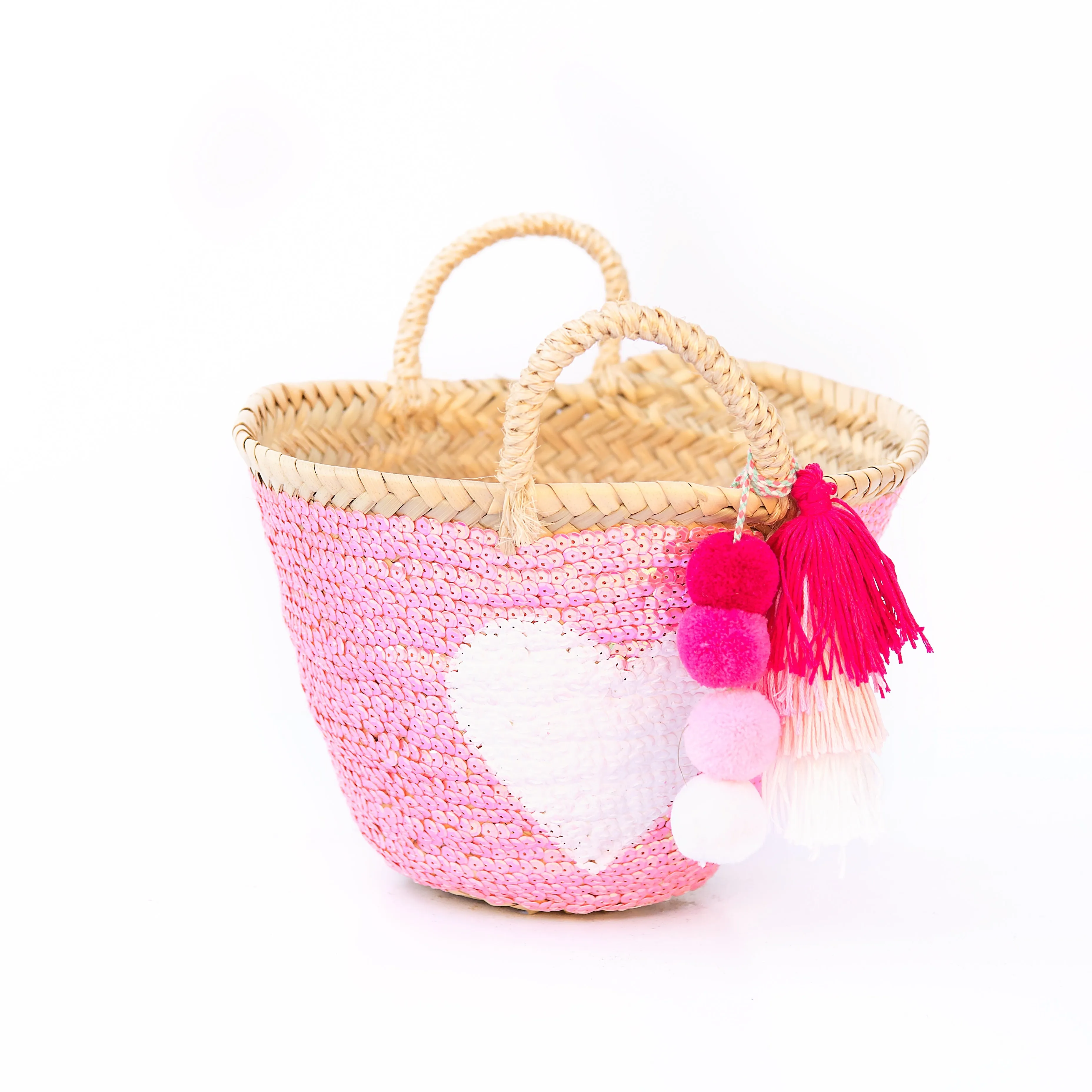 PINK All-Sequin Beach Bag | Mini