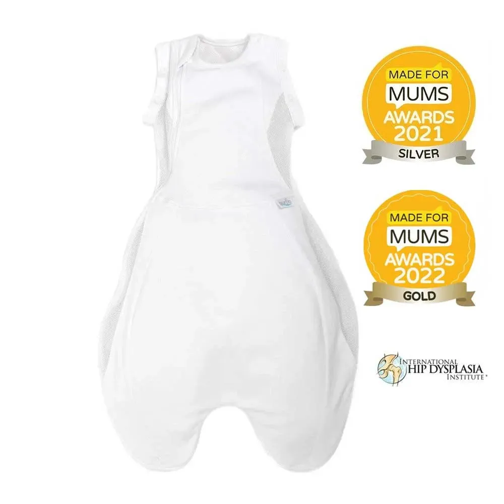 Purflo Swaddle to Sleep Bag 2.5 Tog - Soft White