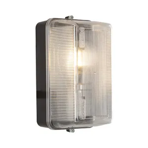 Radiant Lighting RB180B Polycarb Rectangular B/Head Black 1xB22 WTT01 BL