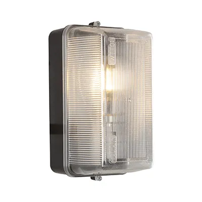 Radiant Lighting RB180B Polycarb Rectangular B/Head Black 1xB22 WTT01 BL