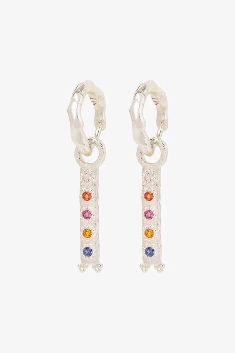 Radiant Stone Earring Silver