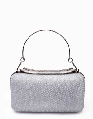 Rangoon Silver Shimmer Beauty Clutch