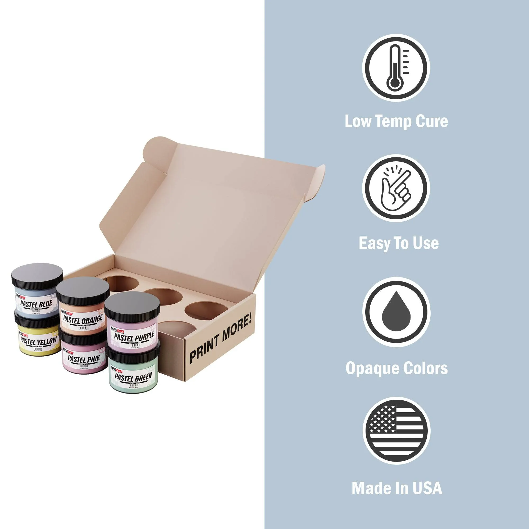 Rapid Cure Pastel Screen Printing Plastisol Ink Kit