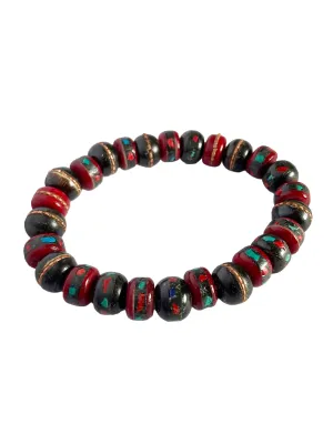 Recycle Bone Beaded Bracelet Multicolor (Pack of 2)