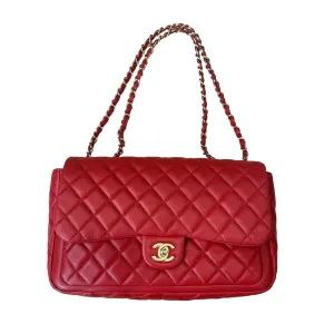 Red & Gold Flap Bag