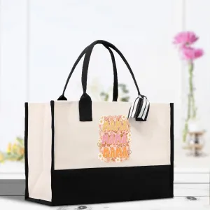 Retro Mama Mama Mama Cotton Canvas Tote Bag Mom Gift Mom Bag Mom Shopping Bag New Mom Gift Best Mom Ever Bag Boy Girl Mama Tote