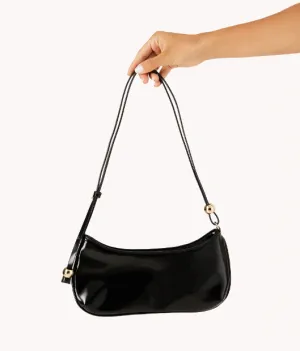 Rosabelle Shoulder Bag - Black Shine